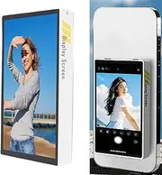 Phone Vlog Selfie Monitor Screen, Wireless Magnetic Phone Holder Clip Mount, Using Phone Rear Camera for Selfie Vlog Live Stream TikTok
