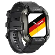 Smartwatch M1 Rugged Outdoor Smart Watch Blood Pressure 5ATM IP69K Waterproof Bluetooth Smartwatch For Men - blcak