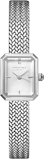 [Rosefield] Women's MWSMS-M04 Silver Mini Octagon Silver-Tone Woven Mesh Watch