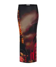 Elastic waist skirt XXS Red