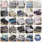 Soft Deep Elastic Fitted Sheet Queen King Size Mattress Protector Pillowcase Bed