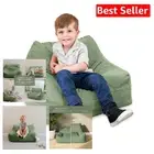 Sage Green Memory Foam Bean Bag Chair - Soft Lounger for Toddlers Ages 1.5-5