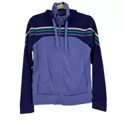 Adidas ClimaLite Full Zip Turtleneck Hoodie Jacket Purple Women's Medium NWT