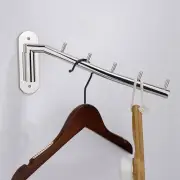 Wall Mounted Rotating Coat Hooks Rotatable Clothing Drying Rack Closet