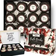 Bath Bombs for Women Relaxing with Inspirational Messages, 12 Natural and Org...