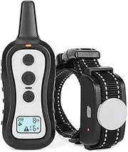 Dog Training Collar - Waterproof Dog Shock Collar with Remote Range Up, Vibration, Shock Modes, Rechargeable Dog Collar for Large Medium Small Dogs, Safe