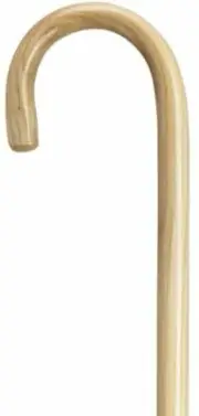 Made in USA Natural Finish 42" Long Crook Handle Walking Cane for Extra Tall Men