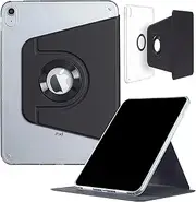 DMaos for iPad Mini-7 6 (8.3'') 2024 2021 Case, Magnetic Detachable Smart Cover, 360° Rotation Foldable Stand - Black