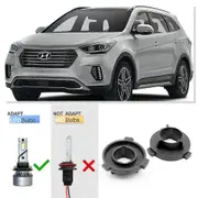 2PCS H7 LED Headlight Bulb Base Headlamp Socket Adapter for Hyundai Santa Fe i30 2022+ i40 Kona Kia Ceed Optima Sportage 2pcs H7bulb