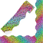 FYSUIMU 32.8 Ft Leopard Print Bulletin Board Border Neon Animal Spot Border Trim Self Adhesive Safari Animal Bulletin Board Stickers Roll for School Classroom Office Chalkboard Party Decor