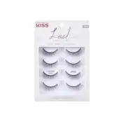 KISS Lash Couture Faux Mink False Eyelashes Multipack, Knot-Free Lash Band, Reus
