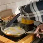Crepe Spatula Steel Pancake Cooking Spatula for Home Dining Room Restaurant