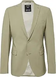 [s.Oliver BLACK LABEL] Men's Jacket in Mottled Stretch Fabric - Elegant & Flexible for Business, Olive Green