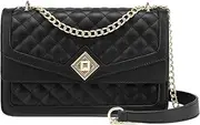 [Fernelleorp] Crossbody Bags for Women Leather Quilted Shoulder Bag with Chain Strap Trendy Clutch Satchel Ladies Evening Bag
