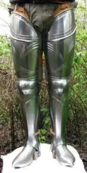 Medieval Armor Gothic Full Leg Guard knight Greaves Crusader SCA LARP 18G Steel