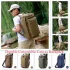 Durable Convertible Canvas Hiking/Travel/Outdoor Backpack Rucksack Shoulder Bag
