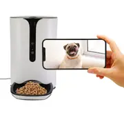 Lentek Smart Pet Feeder with 720p HD Video, 2-Way Audio, Programmable WiFi Pet Food Dispenser, Automatic Portion Control, App Control