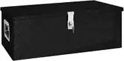 Heavy Duty Aluminium Black Storage Box 80x39x30 cm - Rust-Resistant, Locking System, Compact Design, For Vehicle, Garage, Camping, Tool Chest, Truck & Trailer Organizer