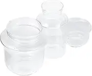 Hoement 1 Set Creative Clear Glass Sake Warmer Kettle and Drinking Cup Liquor Warming Tools for Home Parties and Special Occasions
