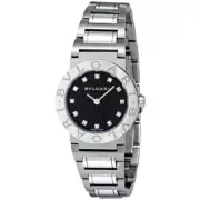 Bvlgari BB26BSS/12 Black Dial Quartz Women's Watch +Free Post