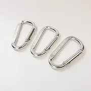 Goshawk 3 Pcs Cable Carabiner Camping Hiking Hook Chain Key D-Ring Lock Clip Holder Large