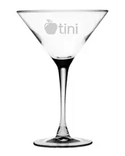 Susquehanna Glass "Appletini" Set of Four 7.25oz Martini Glasses