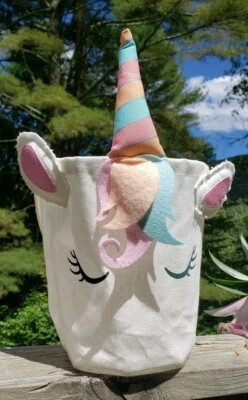 Canvas Unicorn Basket • Easter • Plant Pot Cover • Bag