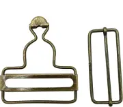 6 Sets Overall Suspender Dungaree Buckles with Rectangle Slider, 1 1/2 Inch Wide