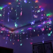 110 V Butterfly LED String Curtain Lights 3.5 M Multicolored Wedding Party Decor