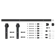 Rolltrak 3000 x 40 x 6mm Barn Door Track Matte Black Side Mount