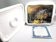 Vintage Thomas Kinkade Plate VICTORIAN CHRISTMAS Bradford Exchange 1997 NEW