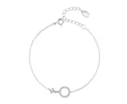 B14 Round Interlocking Bracelet Ladies Adjustable Simple Personality Dress Up Hand Jewelry for Women Girls Wedding Shopping