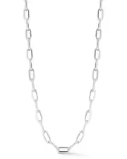 Sphera Milano Silver Bold Knife Edge Paperclip Necklace