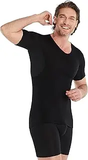 [FINN] Men's Anti-Sweat Shirt with Insert on The Back and Integrated Underarm Pads to Prevent Strong Sweating - Undershirt with Guaranteed Protection Against Sweat Stains and Sweat Odour