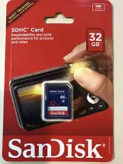 SanDisk 32GB Class 4 SDHC UHS-I Camera Flash Memory SD Card