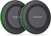 Yootech [2 Pack] Wireless Charger Qi-Certified 7.5W Wireless Charging Compatible with iPhone Xs MAX/XR/XS/X/8Plus,10W for Galaxy Galaxy S10/S10 Plus/S10E/S9,5W All Qi-Enabled Phones (No AC Adapter)