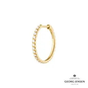 【Georg Jensen 喬治傑生】GEORG JENSEN SIGNATURE DIAMONDS 耳環 大號(18K黃金 鑽石 耳環)