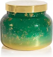 [Capri Blue] Glimmer Jar Candles - Luxury Holiday Scented Candles for Home - Long Lasting Soy Wax Blend - Scented Holiday & Home Decor - Crystal Pine Oversized Signature Jar (28 oz)