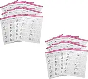 Ipetboom 24 Sheets Nail Art Practice Book for Beginners Artists Manicure Training Cards Set