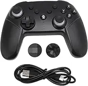 Wireles S Bluetooth Gaming Controller for Switch, Window S, Android, iOS Programmable RGB Gamepad with 6-Axis Gyroscope, Turbo Function, and Long Battery Life (Black)
