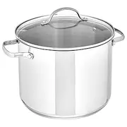 [Amazon Basics] Stainless Steel Stock Pot with Lid, 7.6L / 8-Quart, Silver