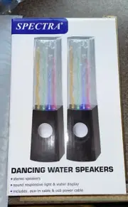 DANCING WATER SPEAKERS SPECTRA BRAND NEW IN BOX USB POWER CABLE
