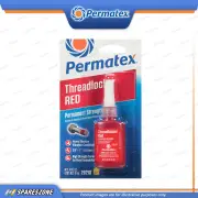 Permatex Permanent & High Strength Threadlocker Red Carded 10ML Anti-Corrosion
