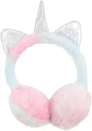 [FOYTOKI] Winter Earmuff Unicorn Horn Soft Plush Ear Cover for Girls Comfortable Ear Protectors for Boys and Girls Fashionable Design
