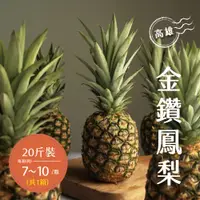 在飛比找PChome24h購物優惠-【禾鴻】高雄金鑽鳳梨20斤x1箱(7-10顆/箱)