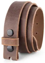 Belt for Buckles 100% Full Grain One Piece Leather Belt, 44 Brown Vintage