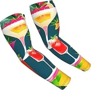 [FSCEV] Tropical Cocktail Sun Protection Arm Sleeves Outdoor Essentials Cooling Compression Golf Hiking Cycling