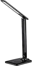 Vortex D10-BLACK LED Desk Lamp, Eye-Caring Table Lamps, Office or Study Lamp with USB Charging Port, Black, 7W, Wireless Output Power 10W, Foldable, 3 Colors Temperature Options(Black)