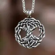 Viking Tree Of Life Stainless Steel Men Pendant Necklace