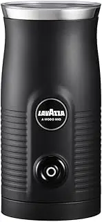 [Lavazza] A Modo Mio MilkEasy Frother, Electric Milk Frother, Ideal for Cappuccino, Hot Chocolate and Coffee, with Elegant and Ergonomic Design, Multifunction Button, Magnetic Whisk and Transparent Lid